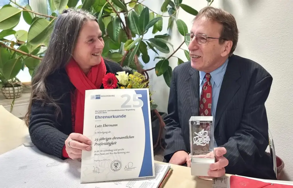 Lutz Ebermann aus Aschersleben: Über 25 Jahre ehrenamtlicher Prüfer bei der IHK Magdeburg