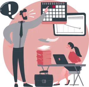 Illustration Probleme von UNternehmen