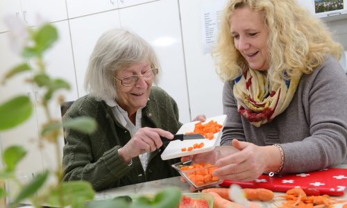 Senioren Häusliche Altenpflege Gemeinsam Kochen